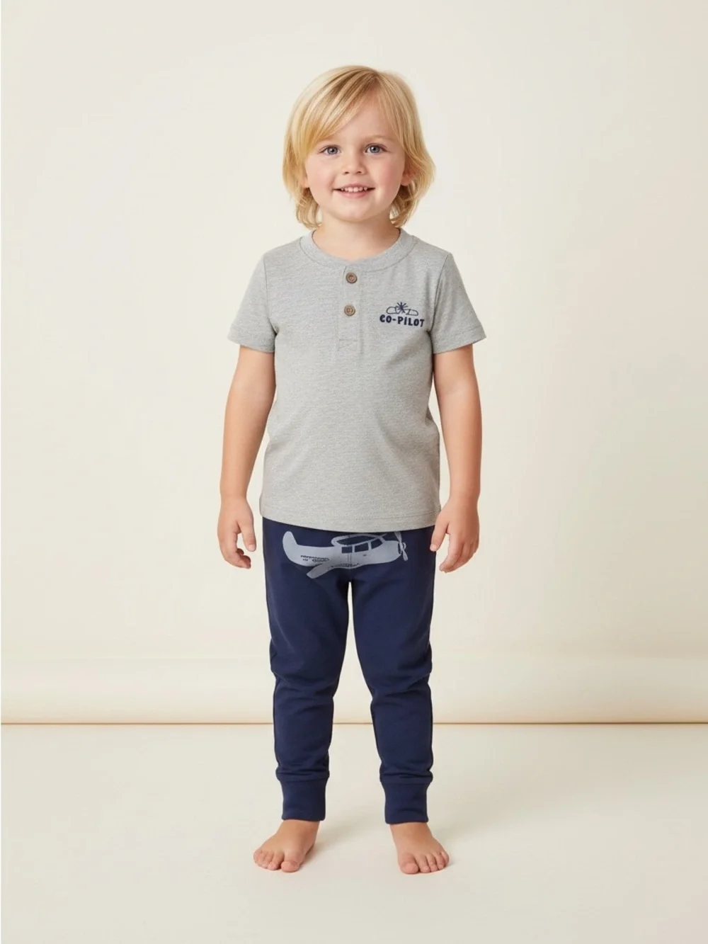 Carter's Gray, Navy and Cream Co-Pilot Matching Set